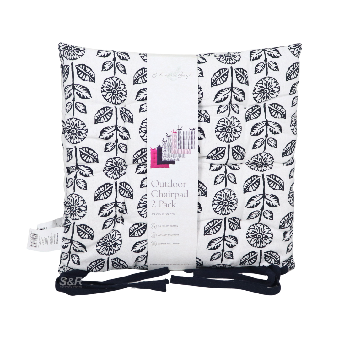 Silver & Sage 2-pack Outdoor Chairpad